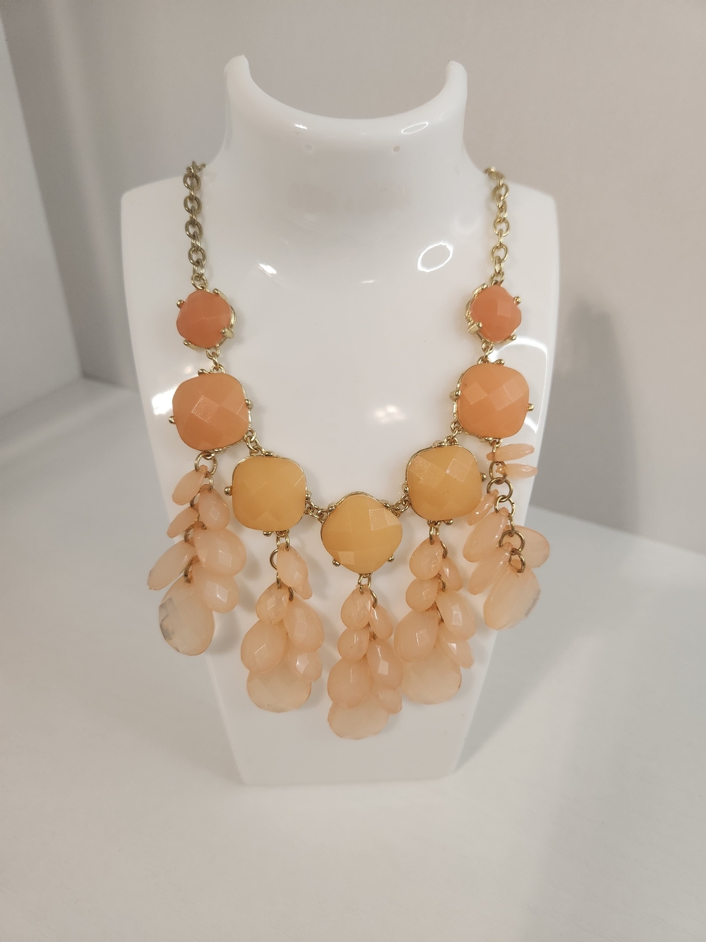 Peach Cascade Statement Necklace - Women Jewelry